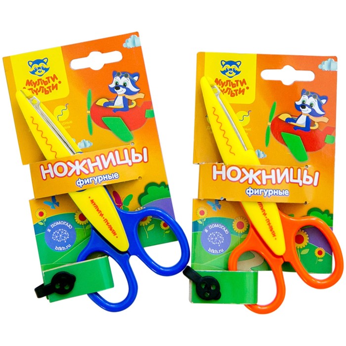 Ножницы детские 14 см Мульти-Пульти «Приключения Енота», зигзагообразные