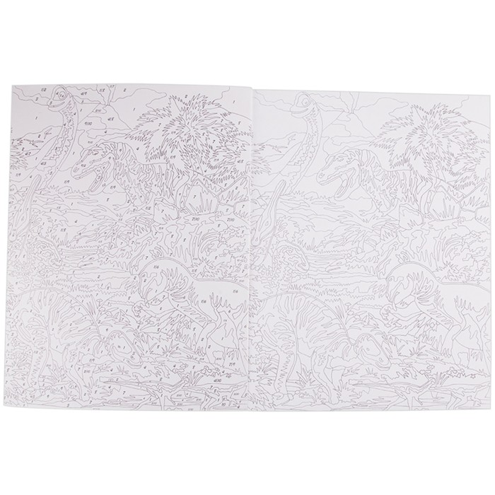 Раскраска по номерам А4 Мульти-Пульти «Динозавры» + цветные карандаши 238481