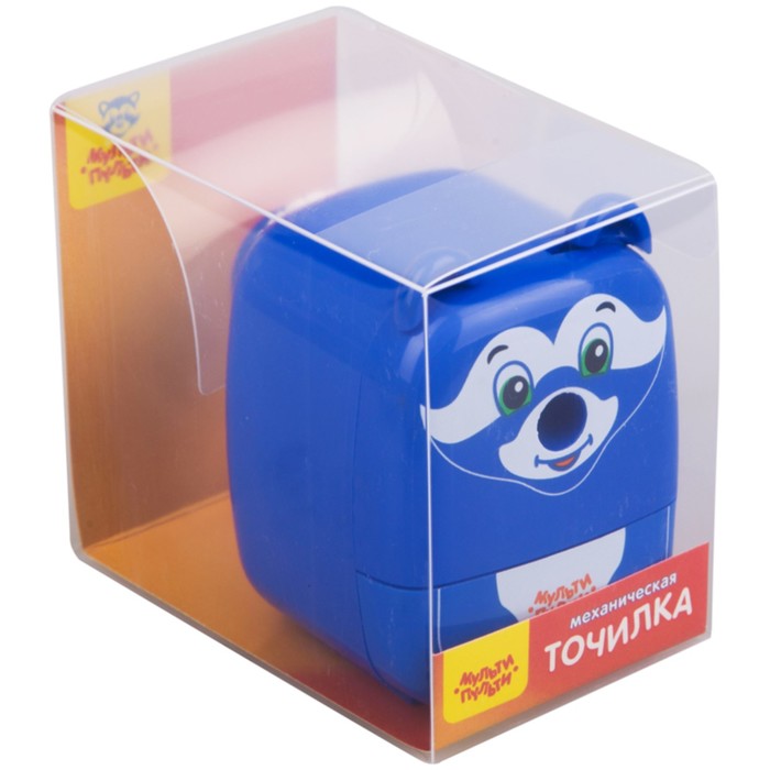 Точилка механическая с контейнером Мульти-Пульти «Енот», синяя 245508