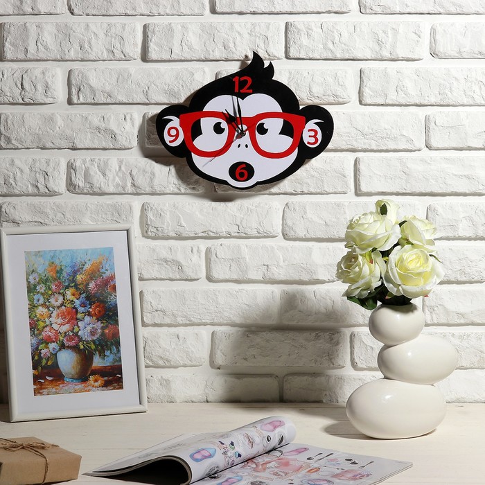 Часы настенные детские "Обезьянка", 24 см