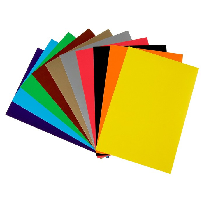 Картон цветной А4, 10 листов 10 цветов "Герои в масках"