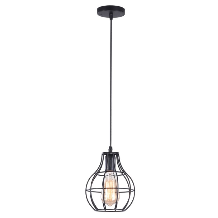 Светильник "Лофт" 1х60Вт E27 черный 20x20x80см.