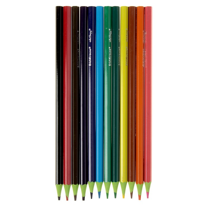 Карандаши 12 цветов Erich Krause Hot Wheels. Faster, шестигранные, пластиковые, грифель 2.6мм, европодвес