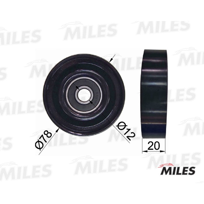 Ролик ремня приводного MILES AG03028