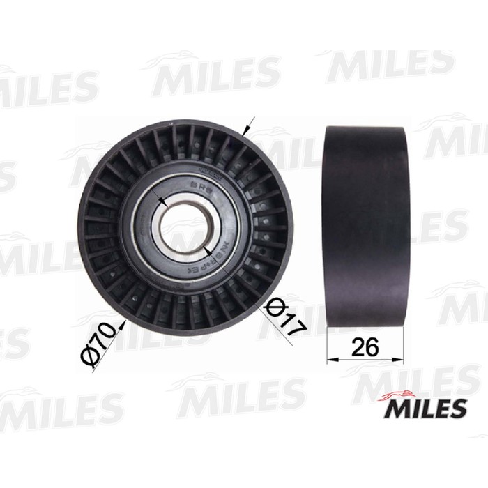 Ролик ремня приводного MILES AG03070