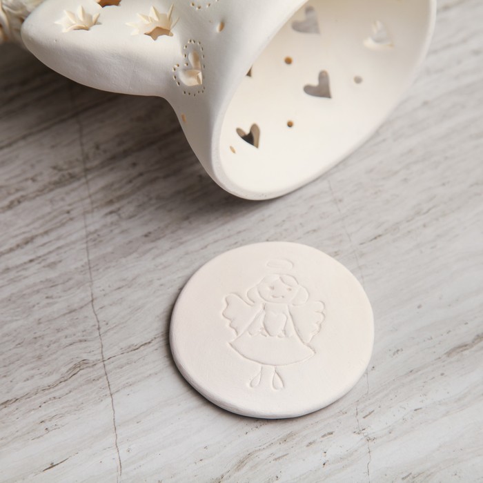 Подсвечник декоративный "Ангел с птицей счастья" 14 см