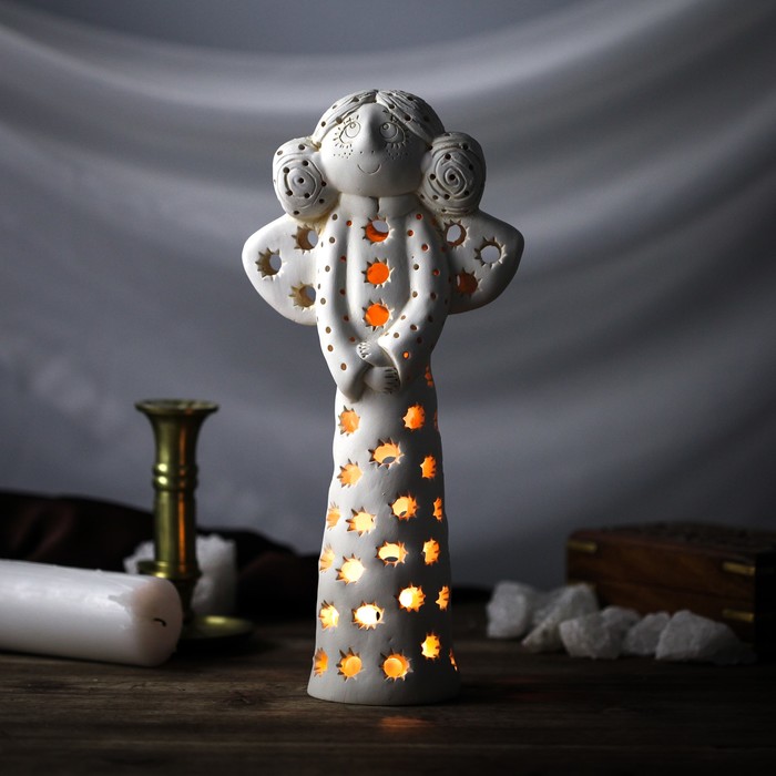 Подсвечник декоративный "Ангел с гульками" 33 см