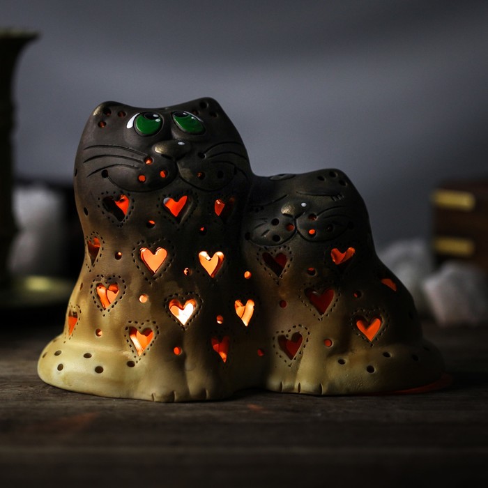 Подсвечник декоративный "Счастливы вместе" 16 см, микс