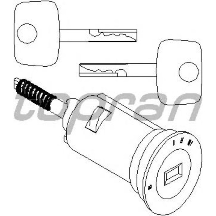 Личинка замка зажигания с ключами HANS PRIES 201793755