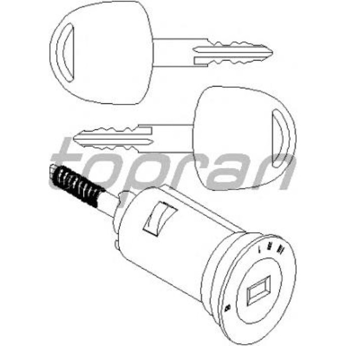Личинка замка зажигания с ключами HANS PRIES 205654756