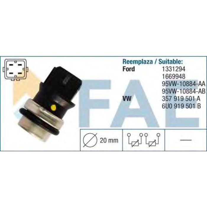 Датчик температуры охлаждающей жидкости FAE 33640