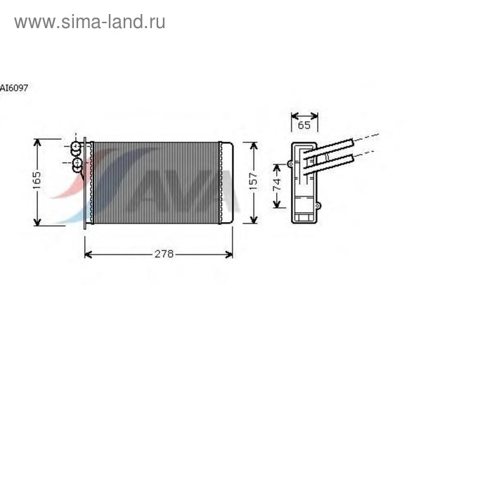 Радиатор отопителя AVA AI6097