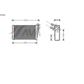 

Радиатор отопителя AVA RT6228