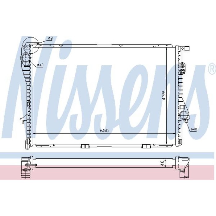 Радиатор системы охлаждения NISSENS 60752A