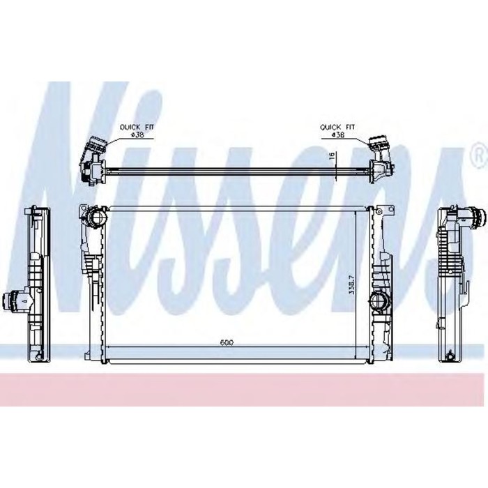 Радиатор системы охлаждения NISSENS 60814