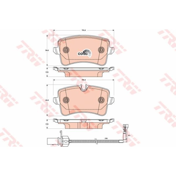 Колодки тормозные TRW GDB1902