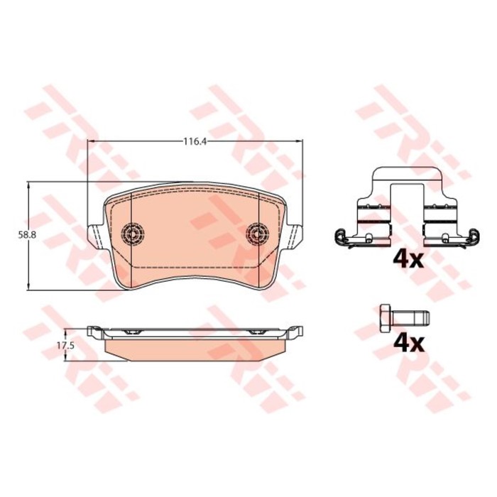 Колодки тормозные TRW GDB2107
