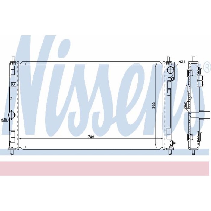 Радиатор системы охлаждения NISSENS 61019