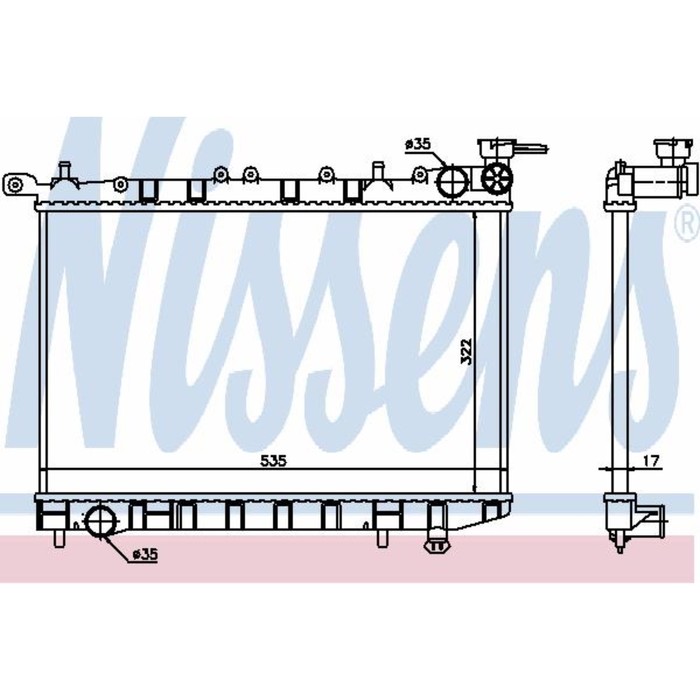 Радиатор системы охлаждения NISSENS 62974