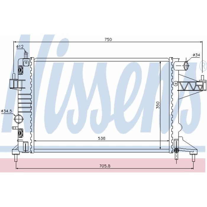 Радиатор системы охлаждения NISSENS 63018