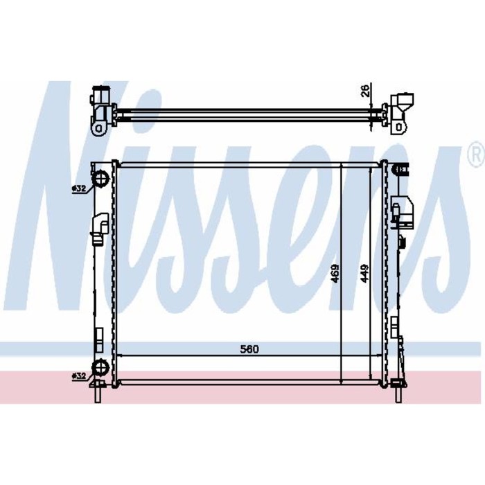 Радиатор системы охлаждения NISSENS 63025A