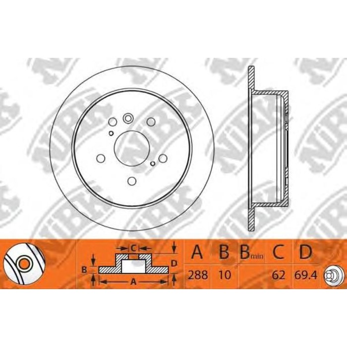 Диск тормозной NIBK RN1255