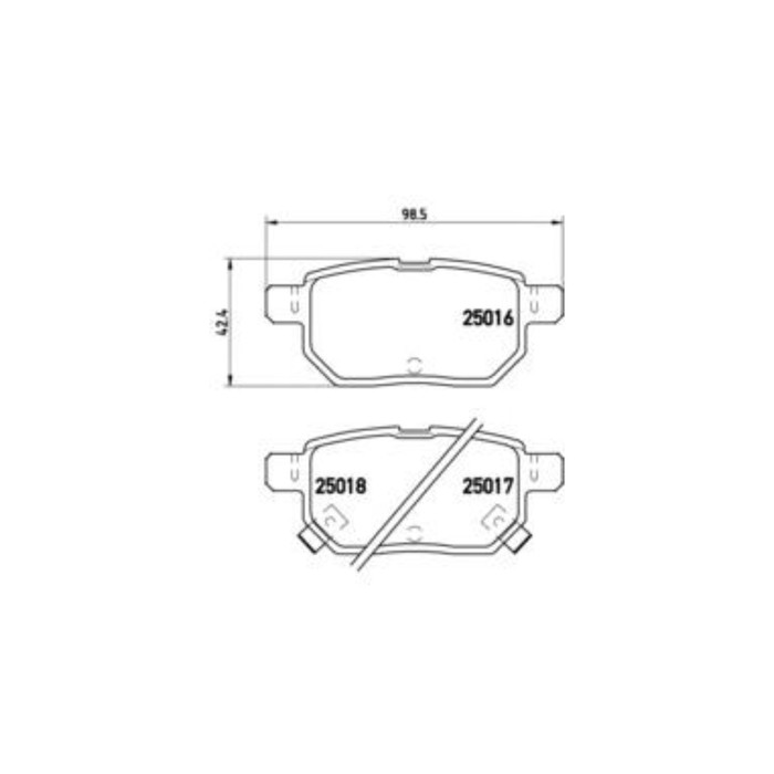 Колодки тормозные дисковые, комплект BREMBO P83133
