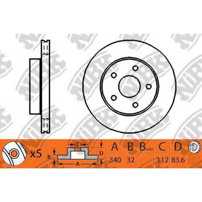 Диск тормозной NIBK RN1268