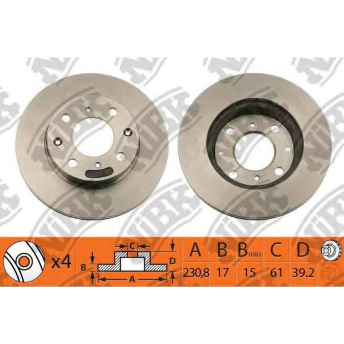 Диск тормозной NIBK RN1350