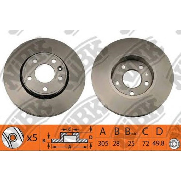 Диск тормозной NIBK RN1427