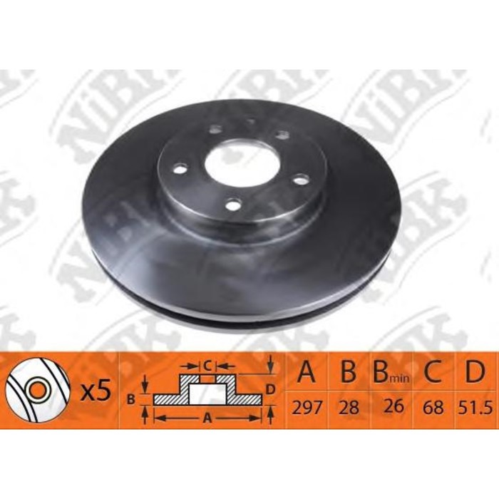 Диск тормозной NIBK RN1516