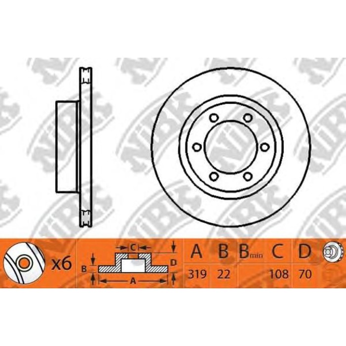 Диск тормозной NIBK RN1128
