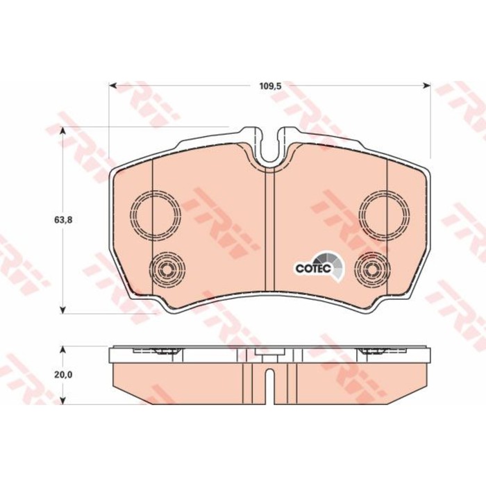 Колодки тормозные дисковые TRW GDB1901