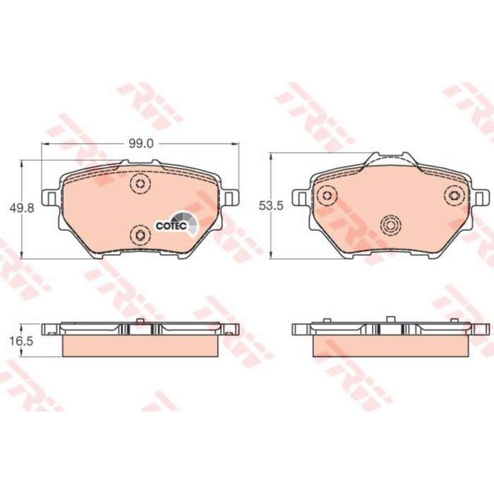 Колодки тормозные дисковые TRW GDB2036