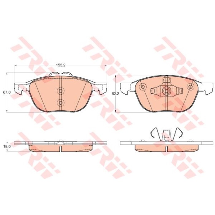 Колодки тормозные дисковые TRW GDB2043