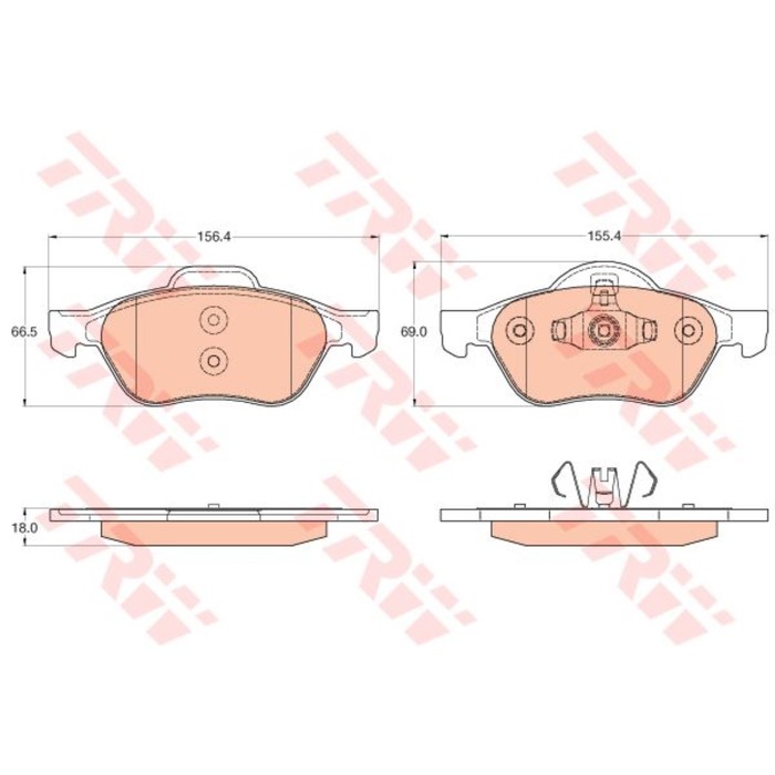 Колодки тормозные дисковые TRW GDB2053