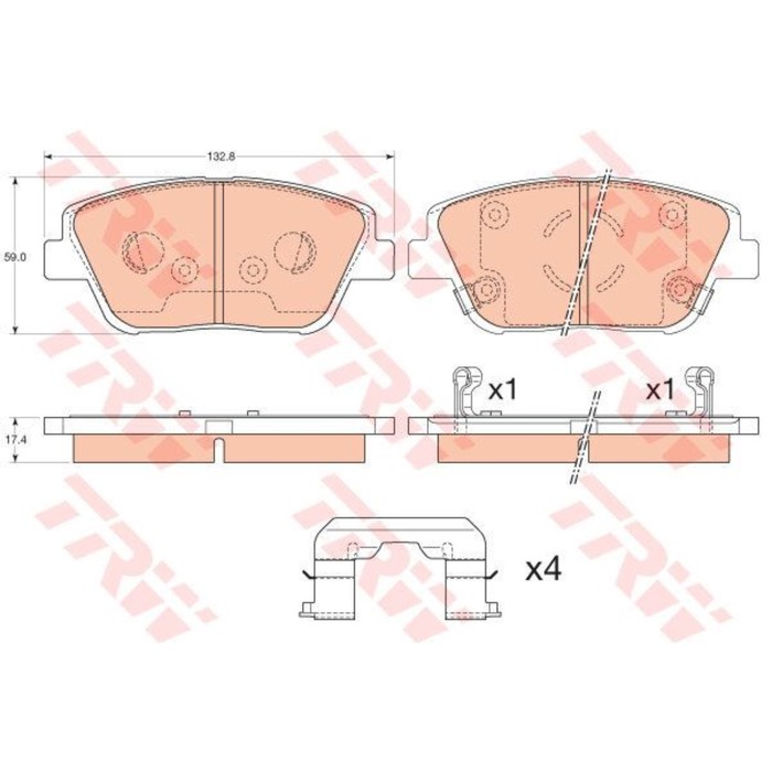 Колодки тормозные дисковые TRW GDB3540