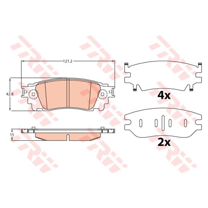 Колодки тормозные дисковые TRW GDB4459