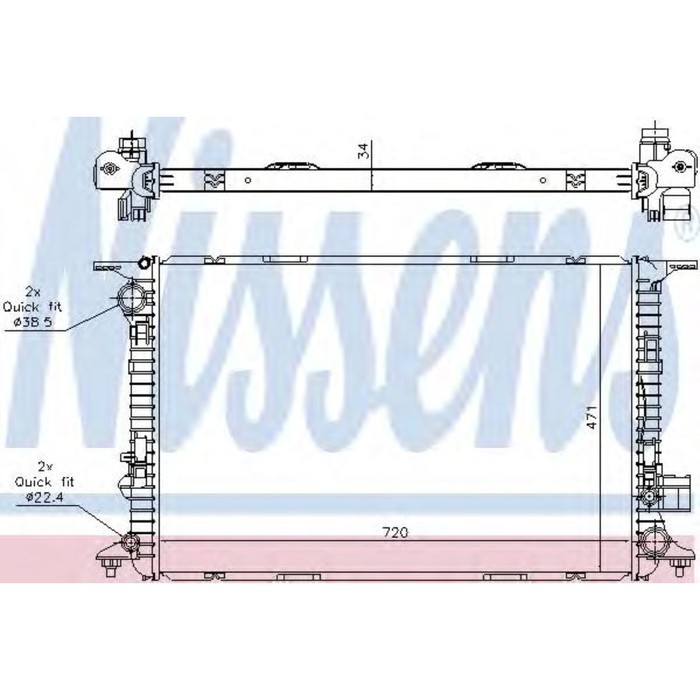 Радиатор системы охлаждения NISSENS 60327