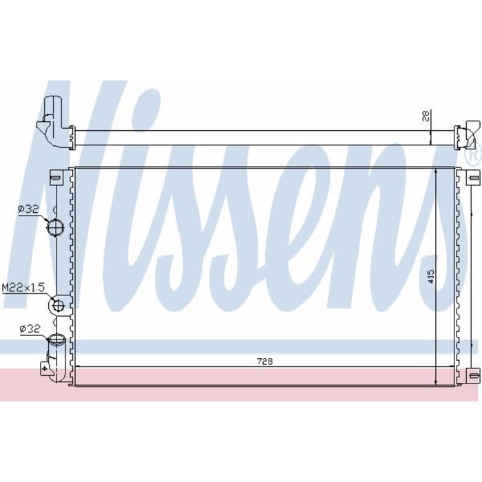 Радиатор системы охлаждения NISSENS 63812A