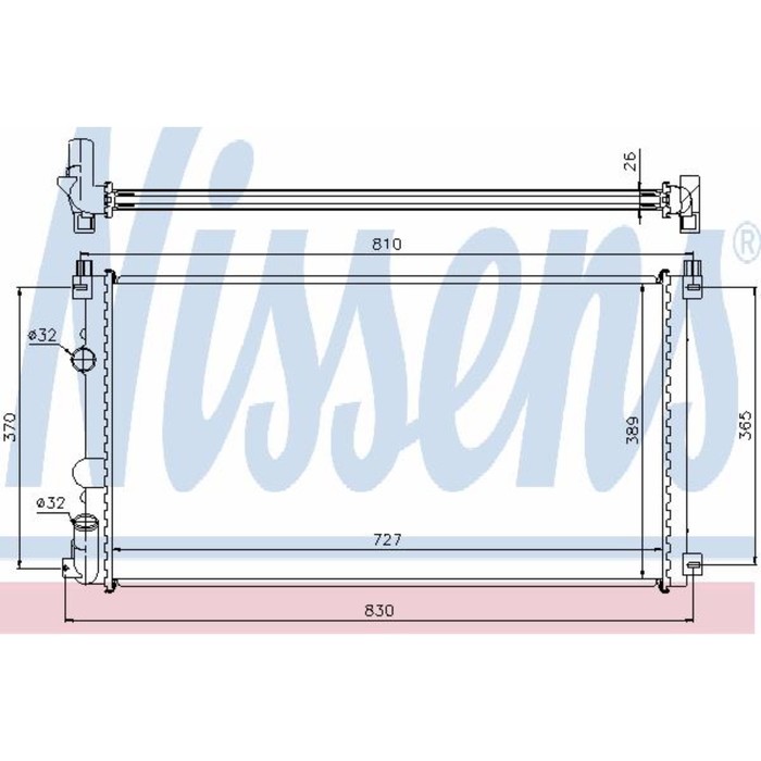 Радиатор системы охлаждения NISSENS 63824A