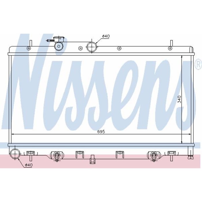 Радиатор системы охлаждения NISSENS 64114