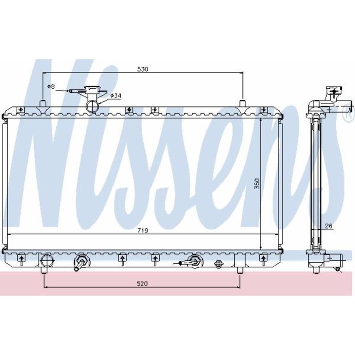 Радиатор системы охлаждения NISSENS 64166A