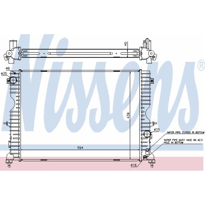 Радиатор системы охлаждения NISSENS 64312A