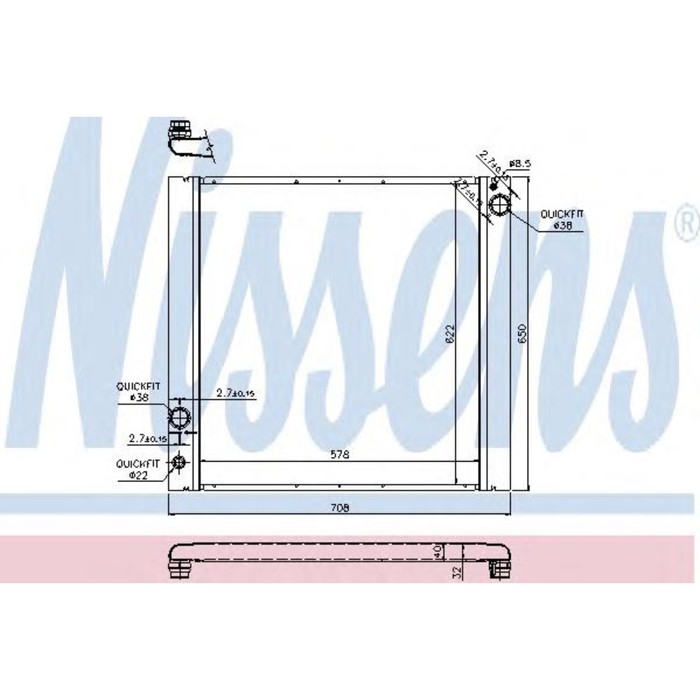 Радиатор системы охлаждения NISSENS 64329