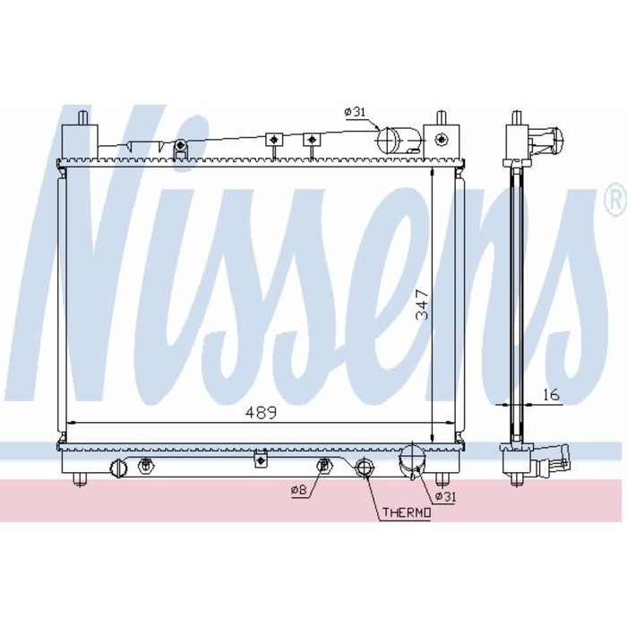 Радиатор системы охлаждения NISSENS 64799