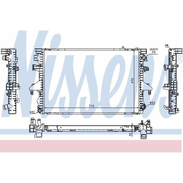 Радиатор системы охлаждения NISSENS 65283A