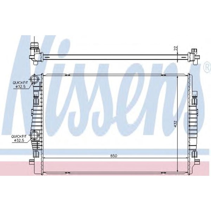 Радиатор системы охлаждения NISSENS 65304