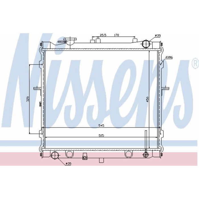 Радиатор системы охлаждения NISSENS 66642