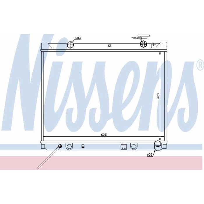 Радиатор системы охлаждения NISSENS 66682